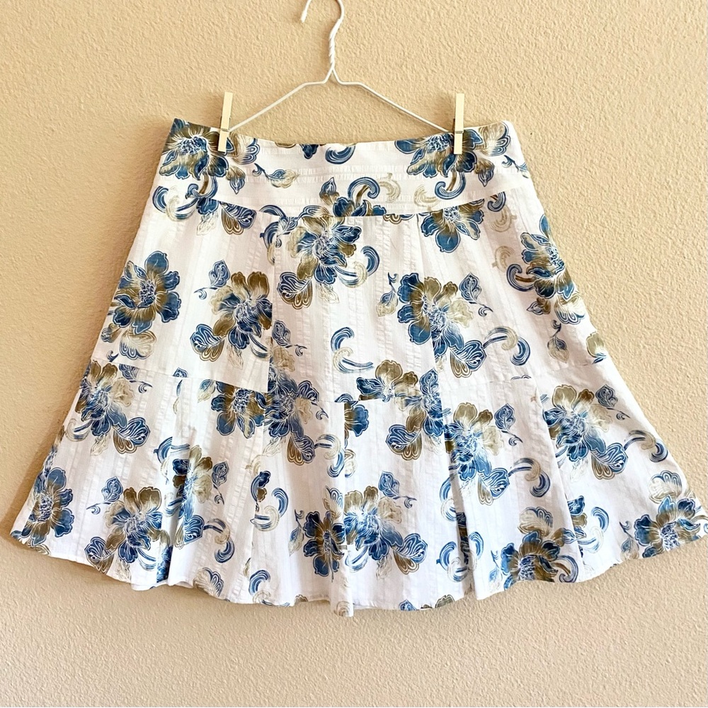 Skirt - Axcess Liz Claiborne - Floral Print - Lined - Cotton - Size 12